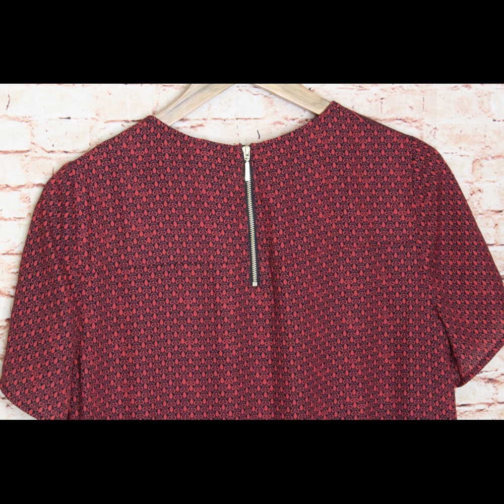 Express | Multi Pattern Shift Dress Black/Red NWT - image 6